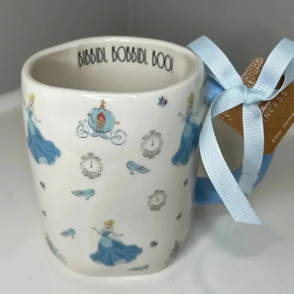 Rae Dunn x Disney Cinderella BIBBIDI BOBBIDI BOO White Ceramic Mug - Picture 1 of 9